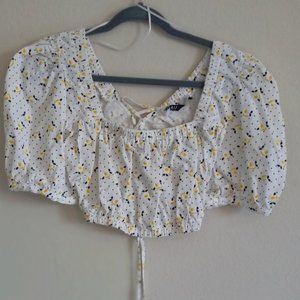 Zara Crop Printed Top